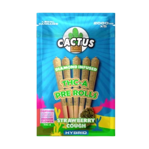 Cactus THCA Pre Rolls Strawberry Cough (2000mg x 5) - Hybrid