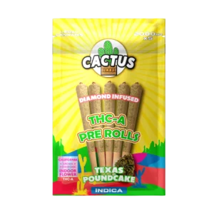 Cactus THCA Pre Rolls Texas Pound Cake (2000mg x 5) - Indica